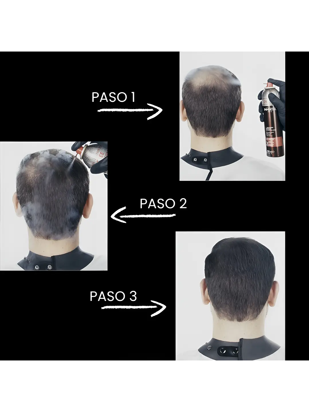 TINTURA SPRAY BLACK RETOQUE IMMORTAL 250ml - Imagen 2