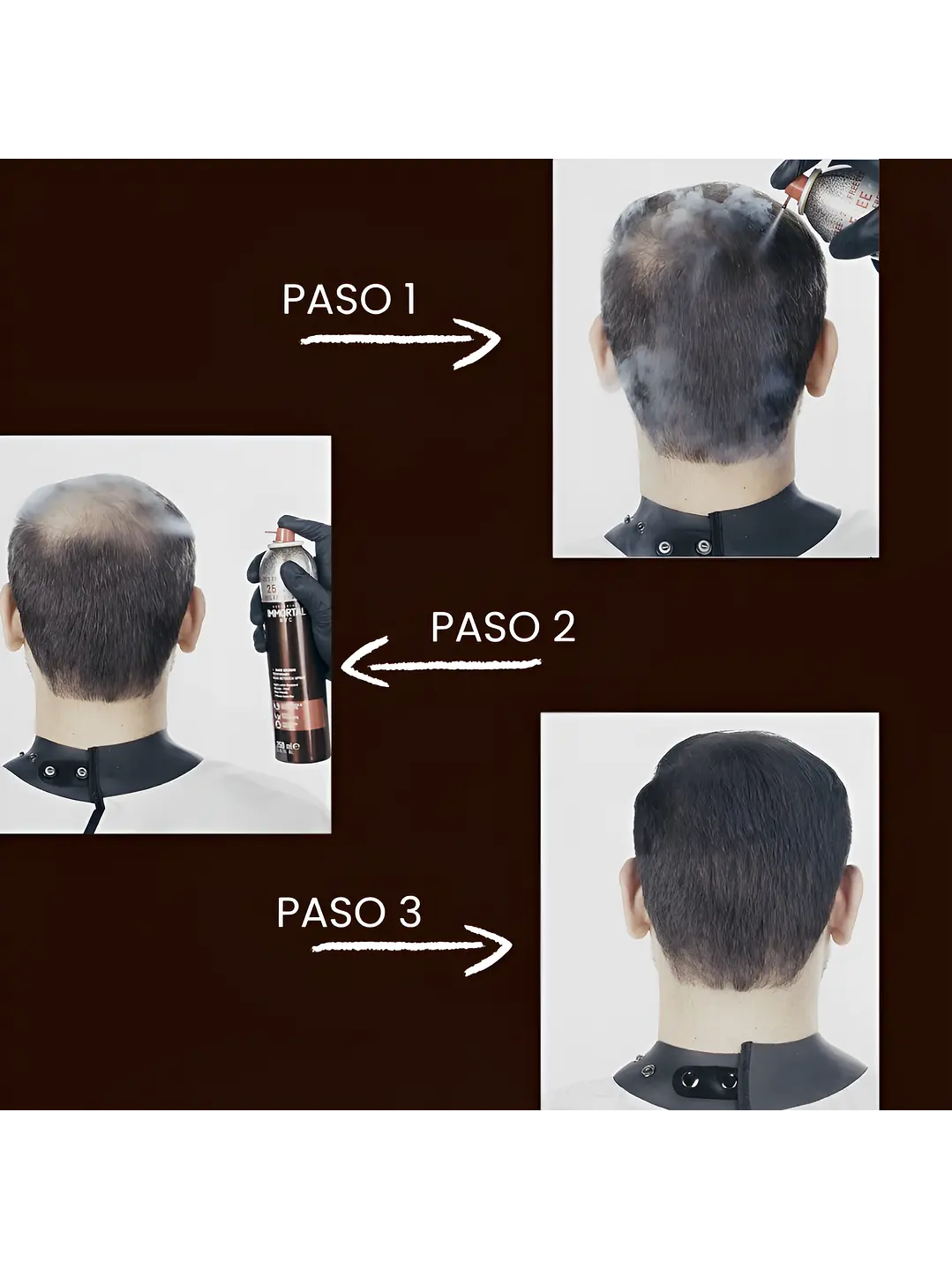 TINTURA SPRAY DARK BROWN RETOQUE IMMORTAL 250ml - Imagen 2